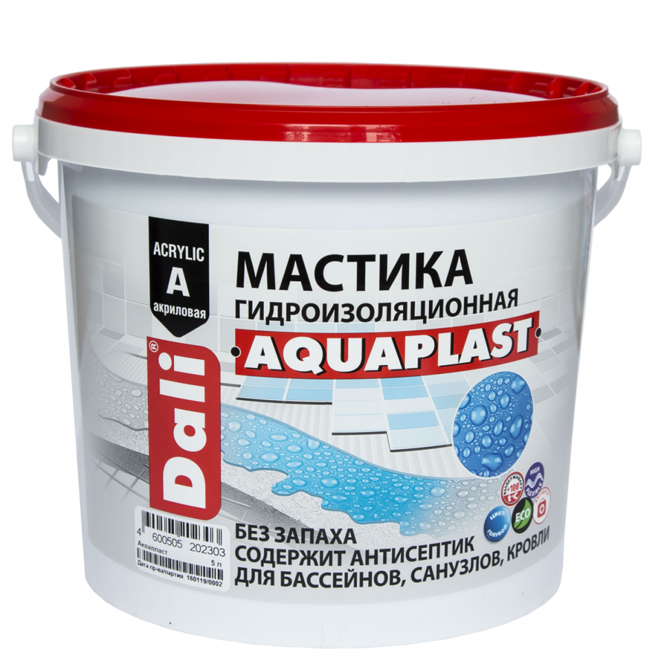 Мастика гидроизоляционная АКВАПЛАСТ DALI (5л)