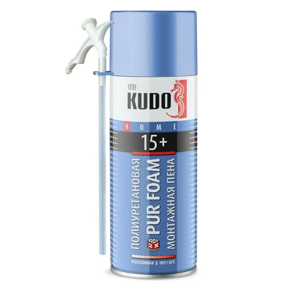  Пена монтажная KUDO HOME 15+ бытовая (520мл)