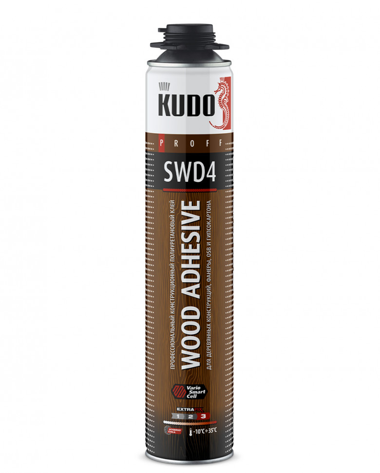 Клей-пена конструкционный для деревянных конструкций KUDO® PROFF Wood Adhesive
