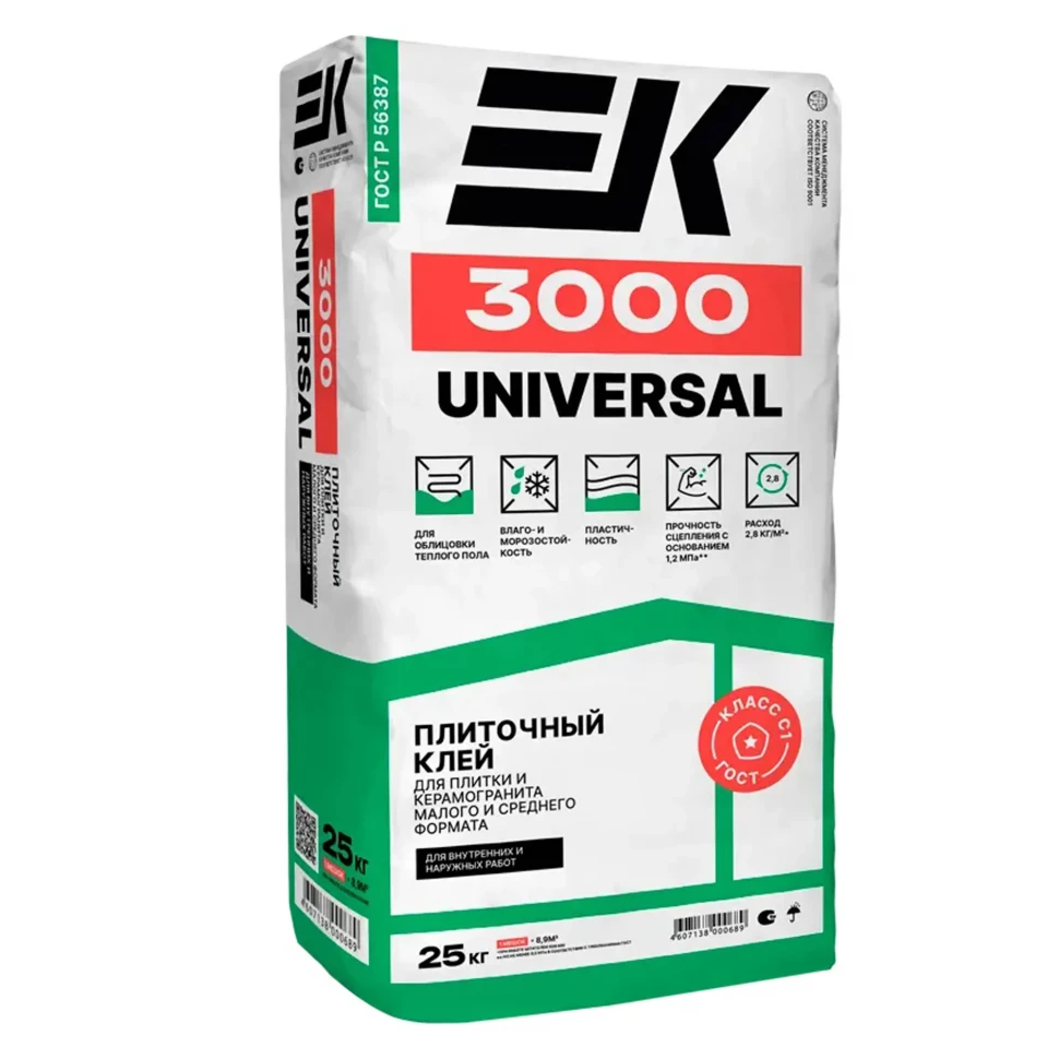 Плиточный клей ЕК 3000 